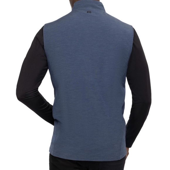 Men’s Travis Mathew Top of the Line Golf Vest | Heather Dress Blues | Size XL - Picture 2 of 12